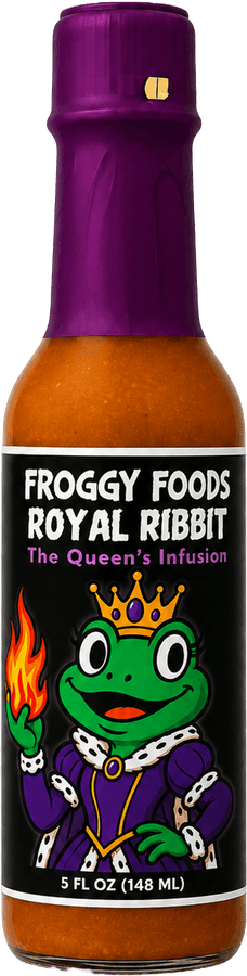 Froggy Foods hot sauce bottle