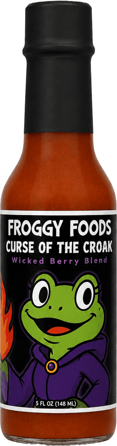 Froggy Foods hot sauce bottle