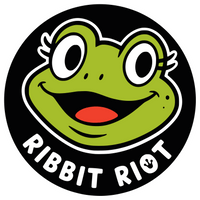 Ribbit Riot hot sauce logo