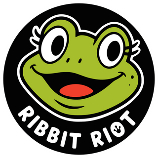 Ribbit Riot hot sauce logo